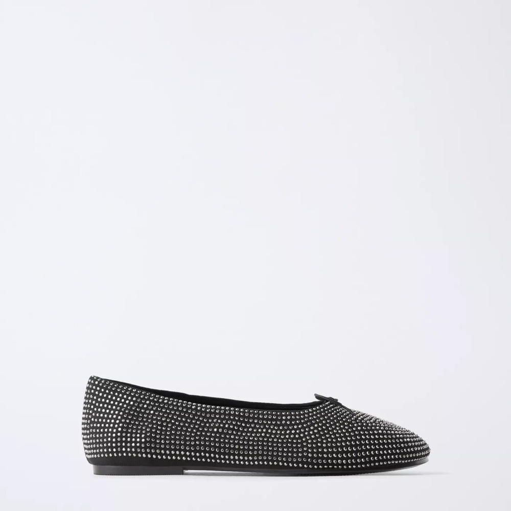 Little girls rhinestone ballet flats